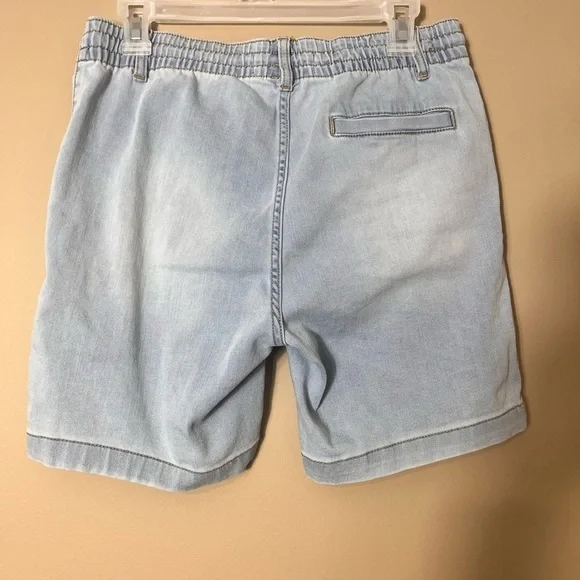 U.S. POLO ASSN. Chambray‎ Pull On Drawstring Denim Shorts Size XS Casual Preppy - Picture 3 of 9